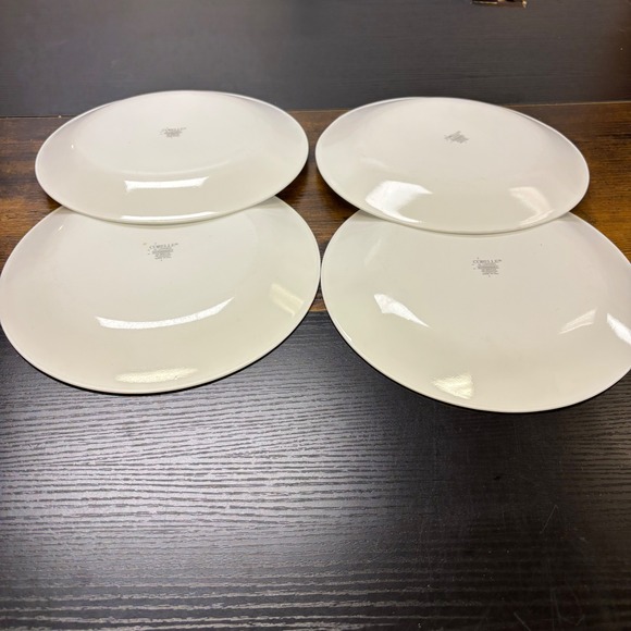 Corelle Vitrelle Solid White Bread and Butter Plates 4 Inch Set of 4 - Picture 5 of 5